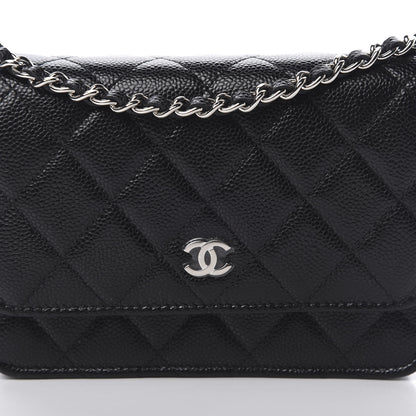 Chanel Caviar Quilted Mini Wallet On Chain WOC Black 8 of 11
