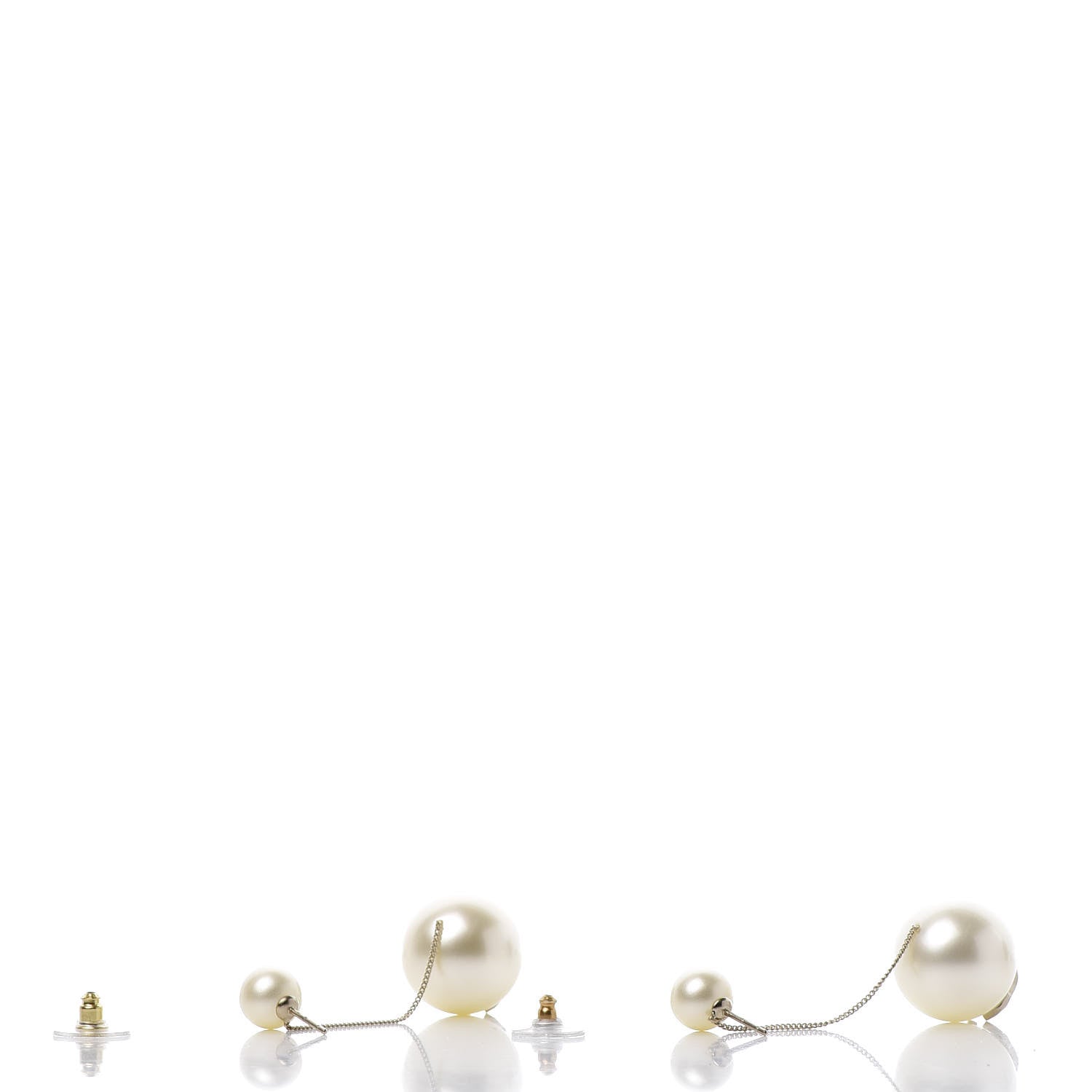 Chanel Pearl CC Chain Drop Earrings Gold 3 of 7