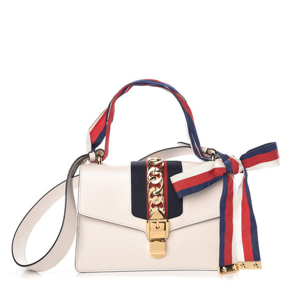 Gucci Calfskin Small Sylvie Shoulder Bag Off White 1 of 7