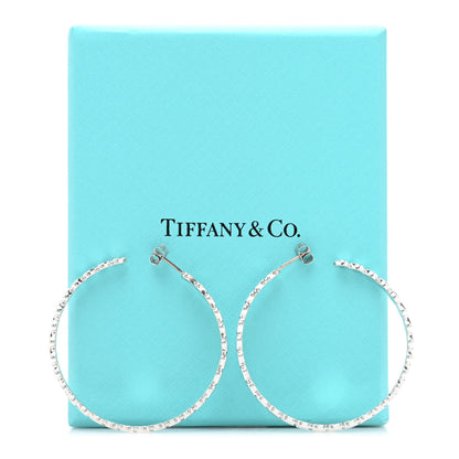 Tiffany Sterling Silver Heart Hoop Earrings 5 of 5