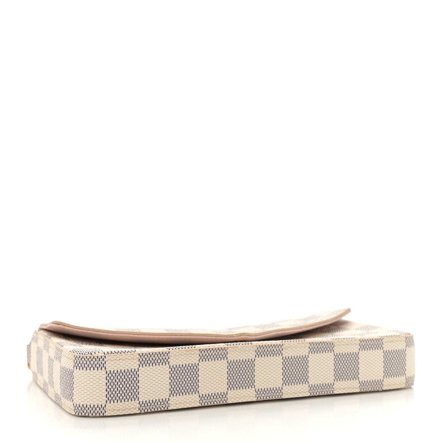 Louis Vuitton Damier Azur Pochette Felicie Chain Wallet Rose Ballerine 5 of 12