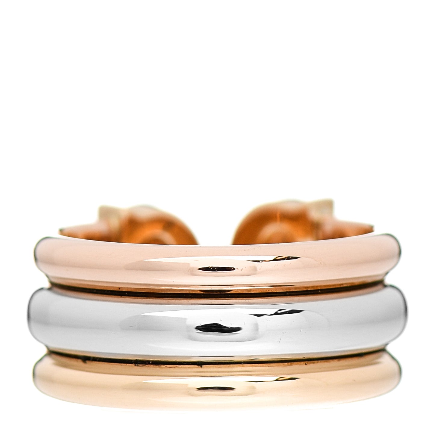18K Pink Yellow White Gold 8mm C De Cartier Ring 49 4.75