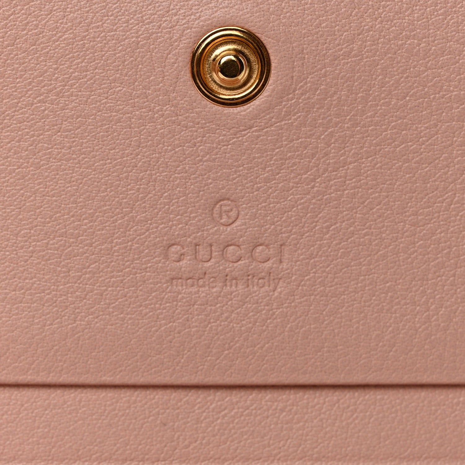 Gucci GG Supreme Monogram Vitello Eclipse Enamel Stripes GG Marmont Card Case Wallet Beige Ebony Perfect Pink 6 of 8