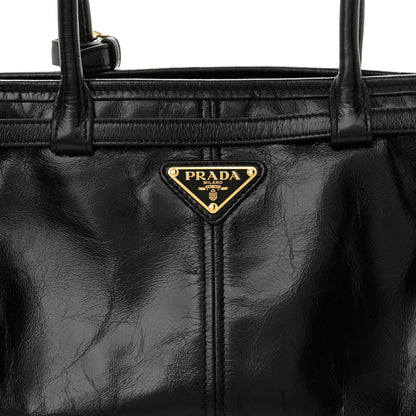Prada Shiny Nappa Medium Shoulder Bag Black 8 of 10