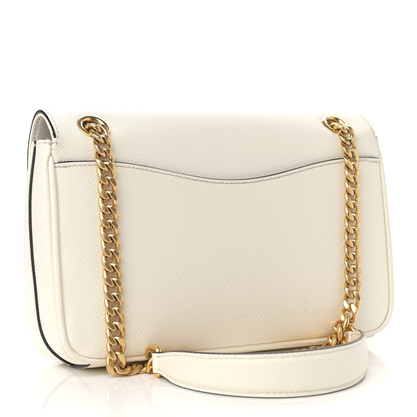 Saffiano Flap Shoulder Bag Talco