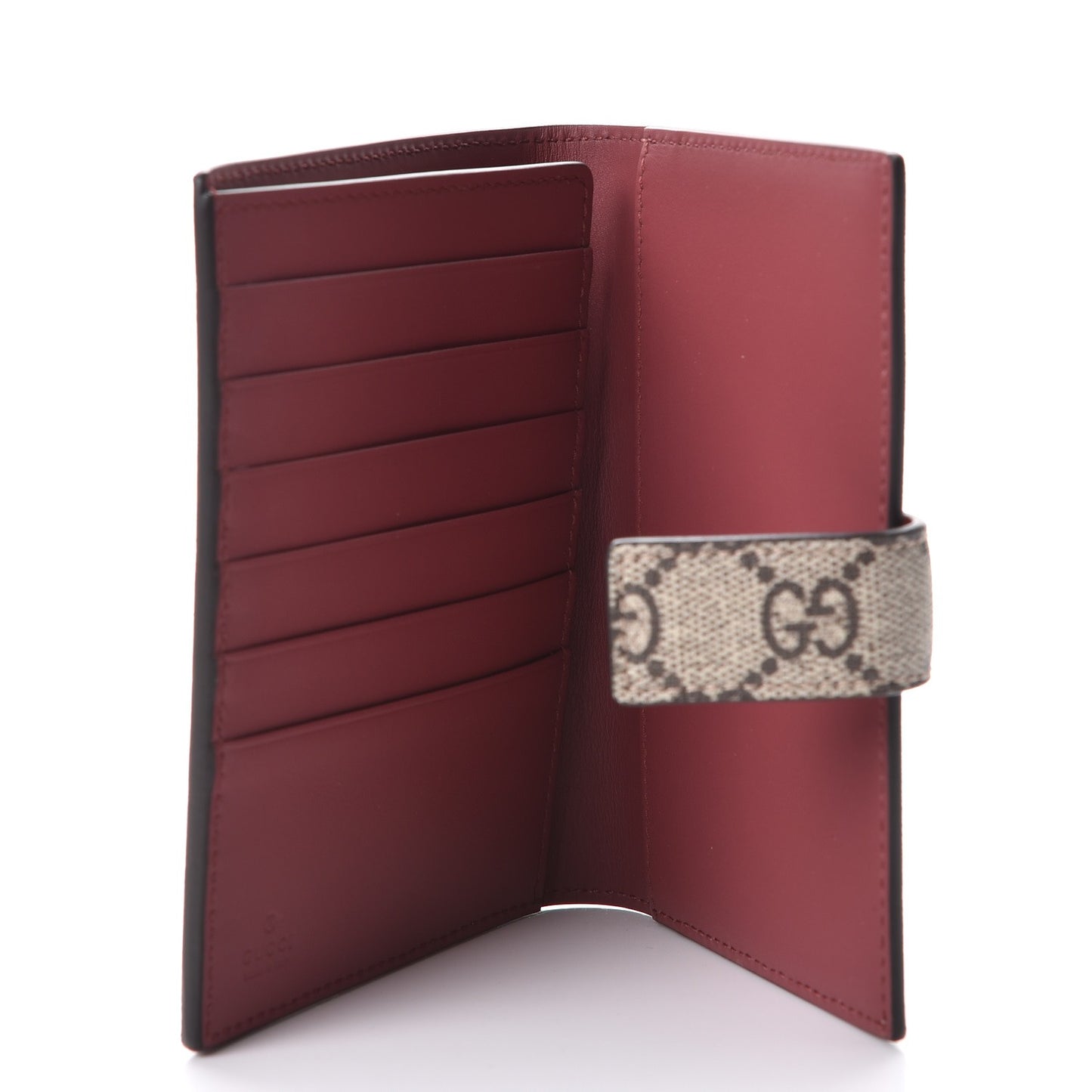 GG Supreme Monogram Blooms Passport Case Beige Multicolor Dry Rose