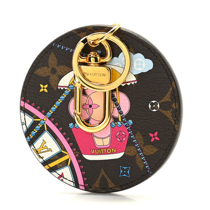 Louis Vuitton Monogram 2020 Christmas Animation Big Wheel Bag Charm Key Ring Rose Ballerine 2 of 4