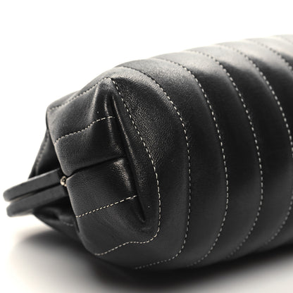 Chanel Lambskin Vertical Quilted Mademoiselle Clutch Black 9 of 11