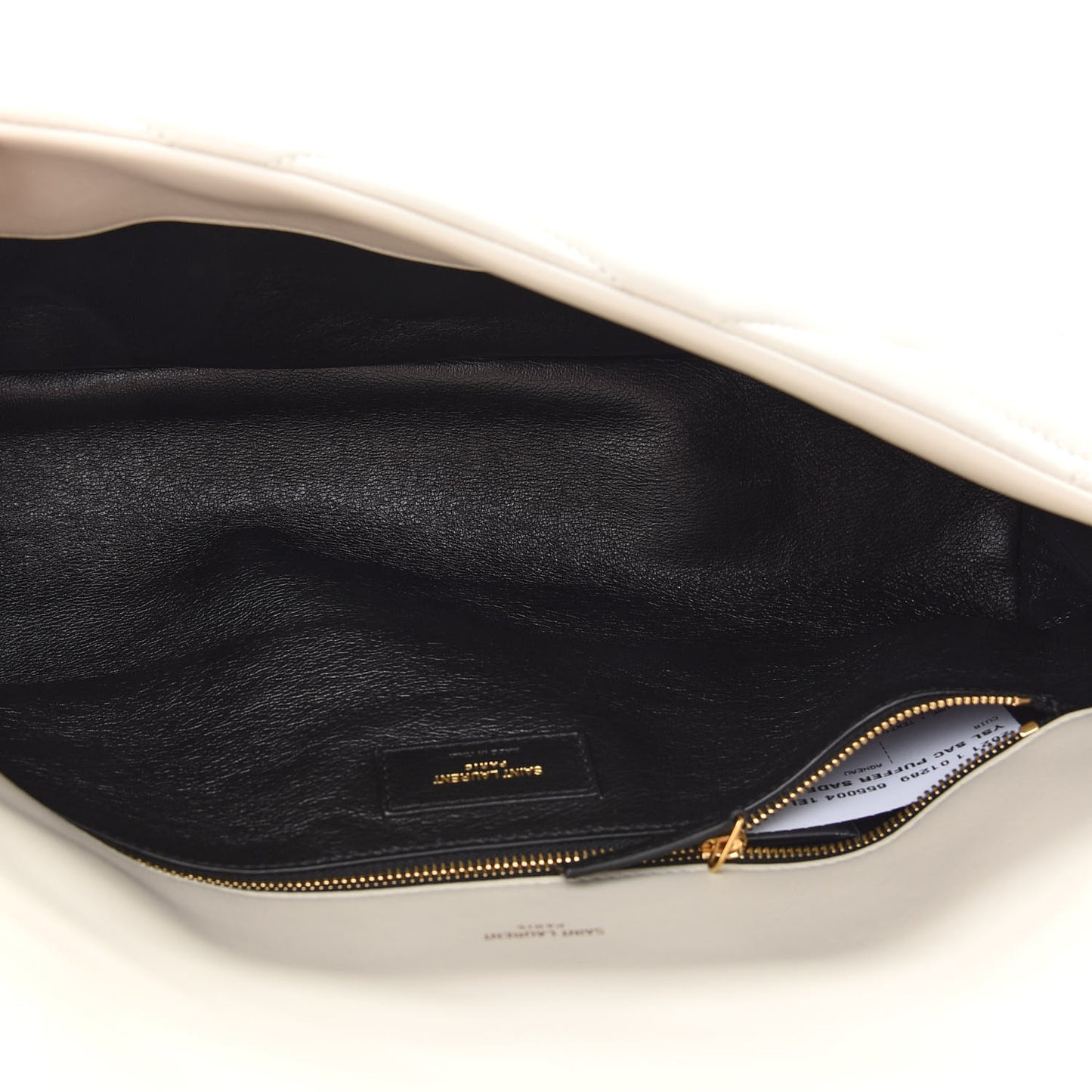 Lambskin Quilted Sade Puffer Envelope Clutch White