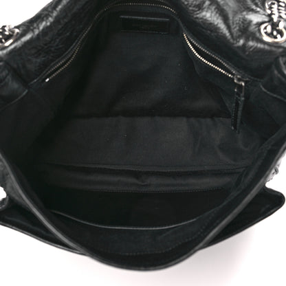 Saint Laurent Crinkled Calfskin Matelasse Monogram Large Niki Chain Satchel Black 5 of 9