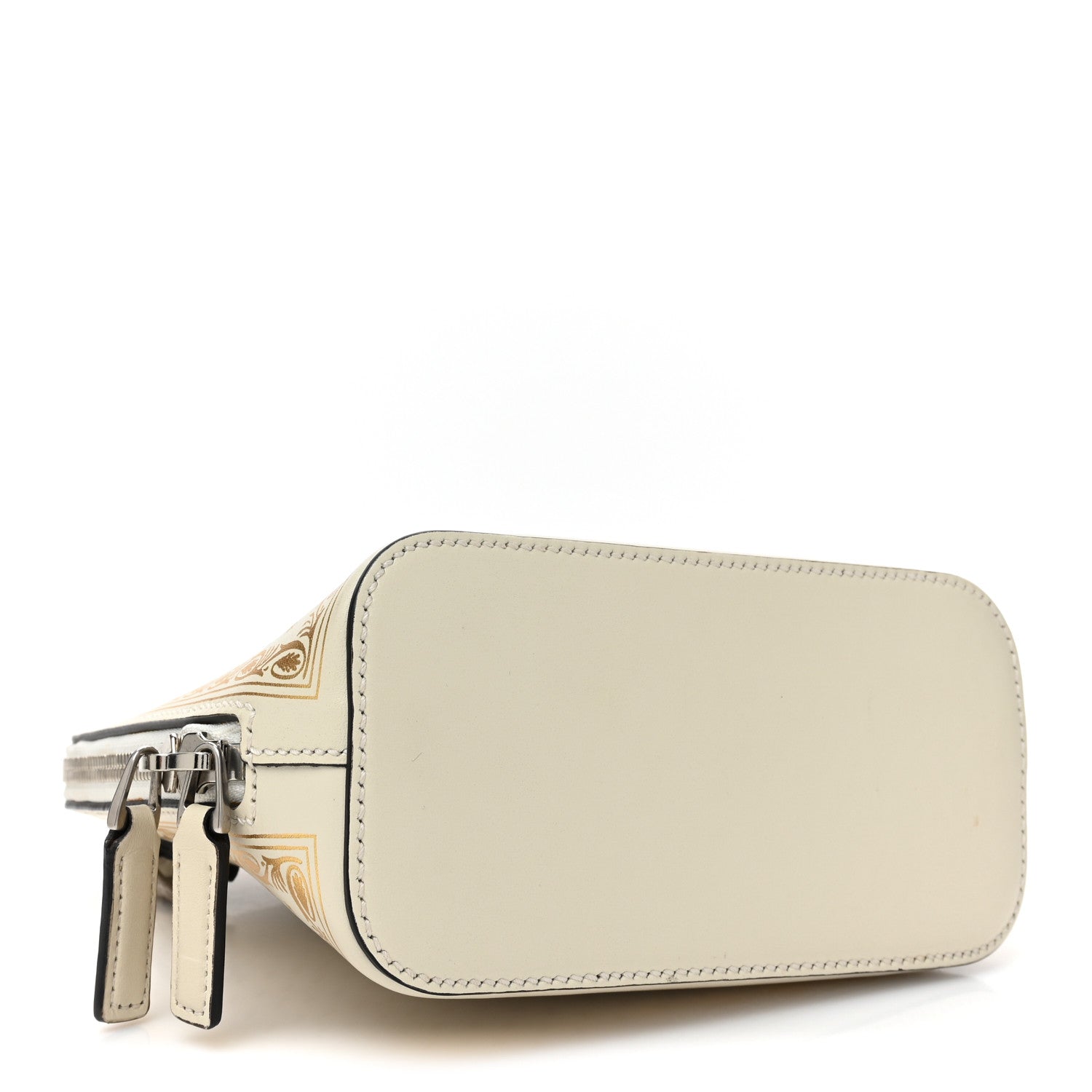 Gucci X SEGA Calfskin GUCCY Stars Mini Dome Shoulder Bag Mystic White Gold 4 of 17