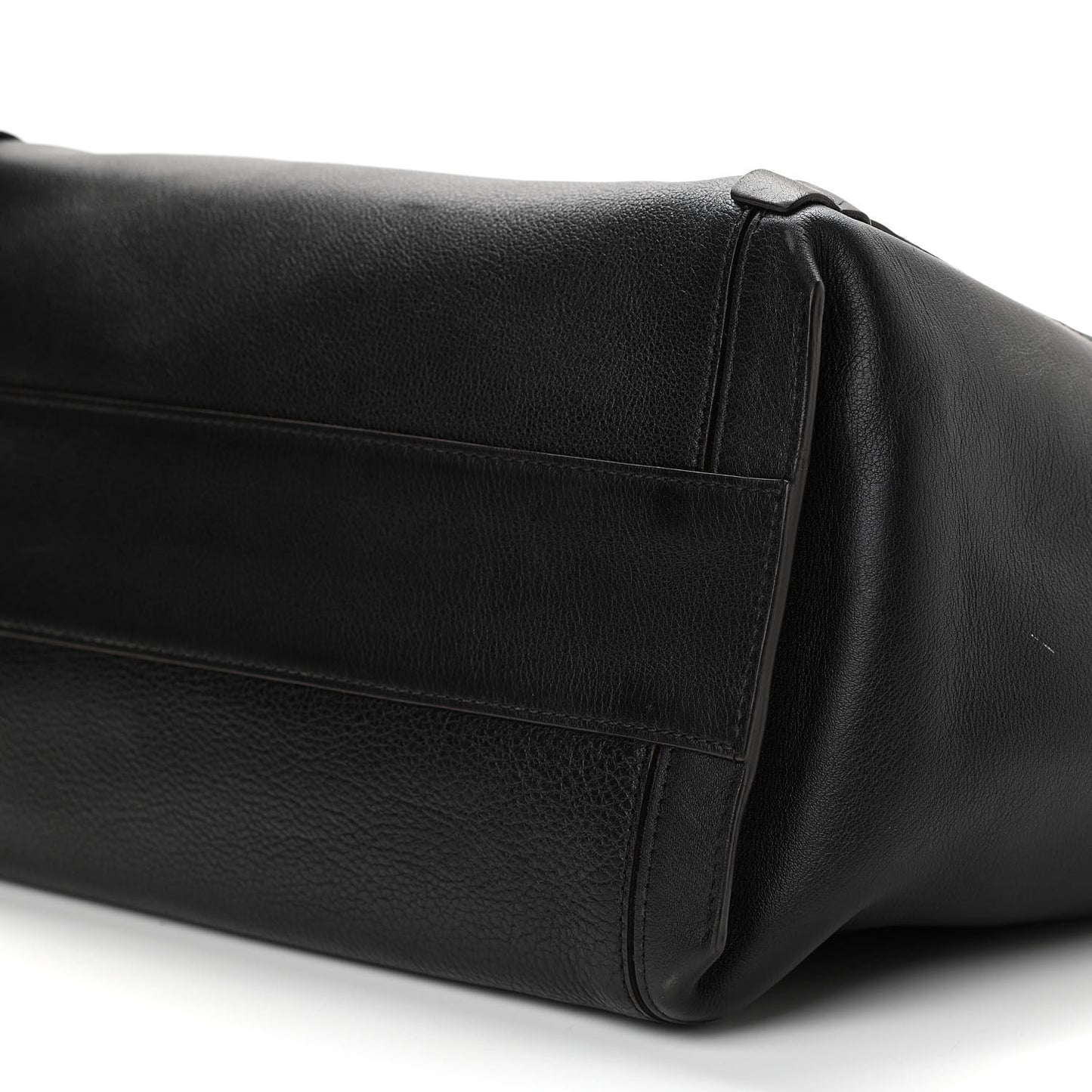 Smooth Calfskin Medium Milo Shopping Tote Black