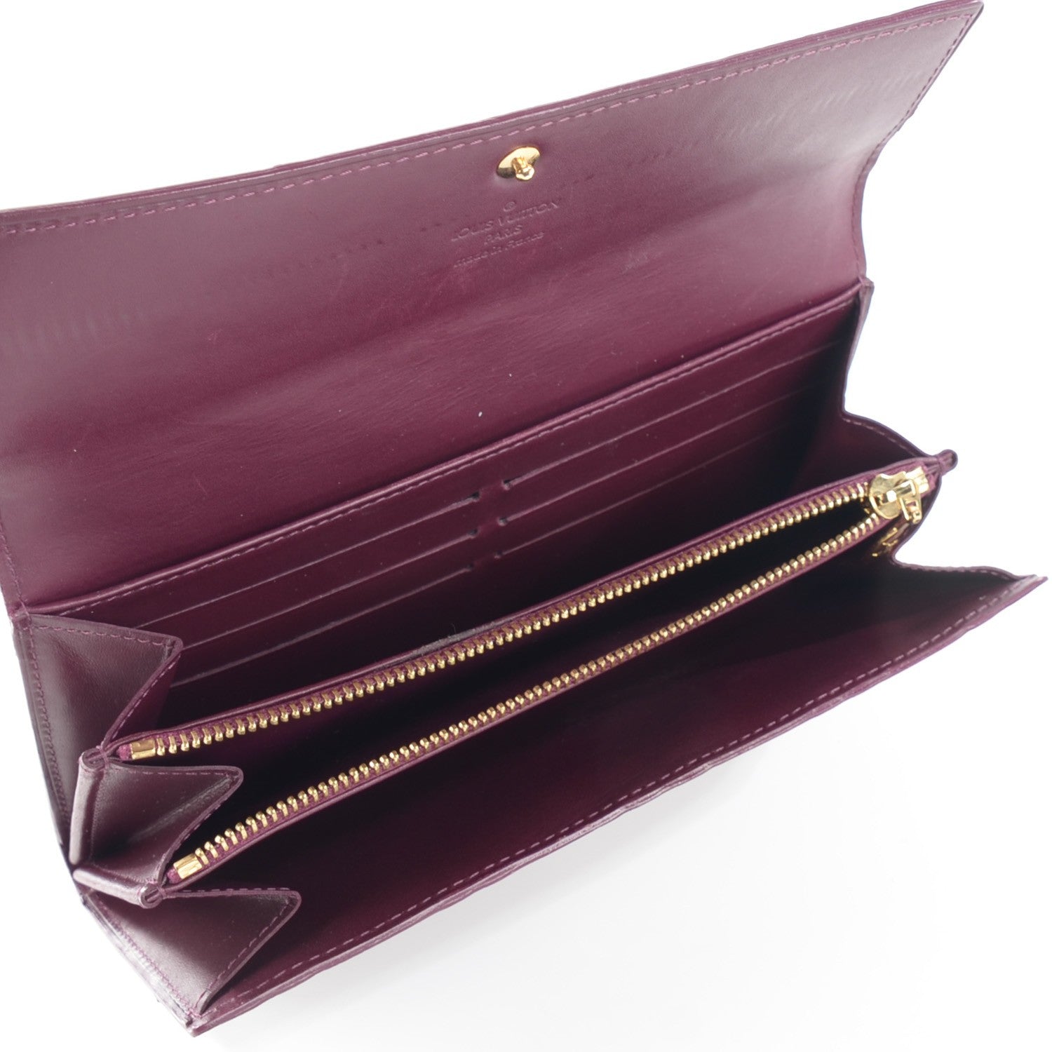 Louis Vuitton Vernis Sarah Wallet Rouge Fauviste 5 of 7