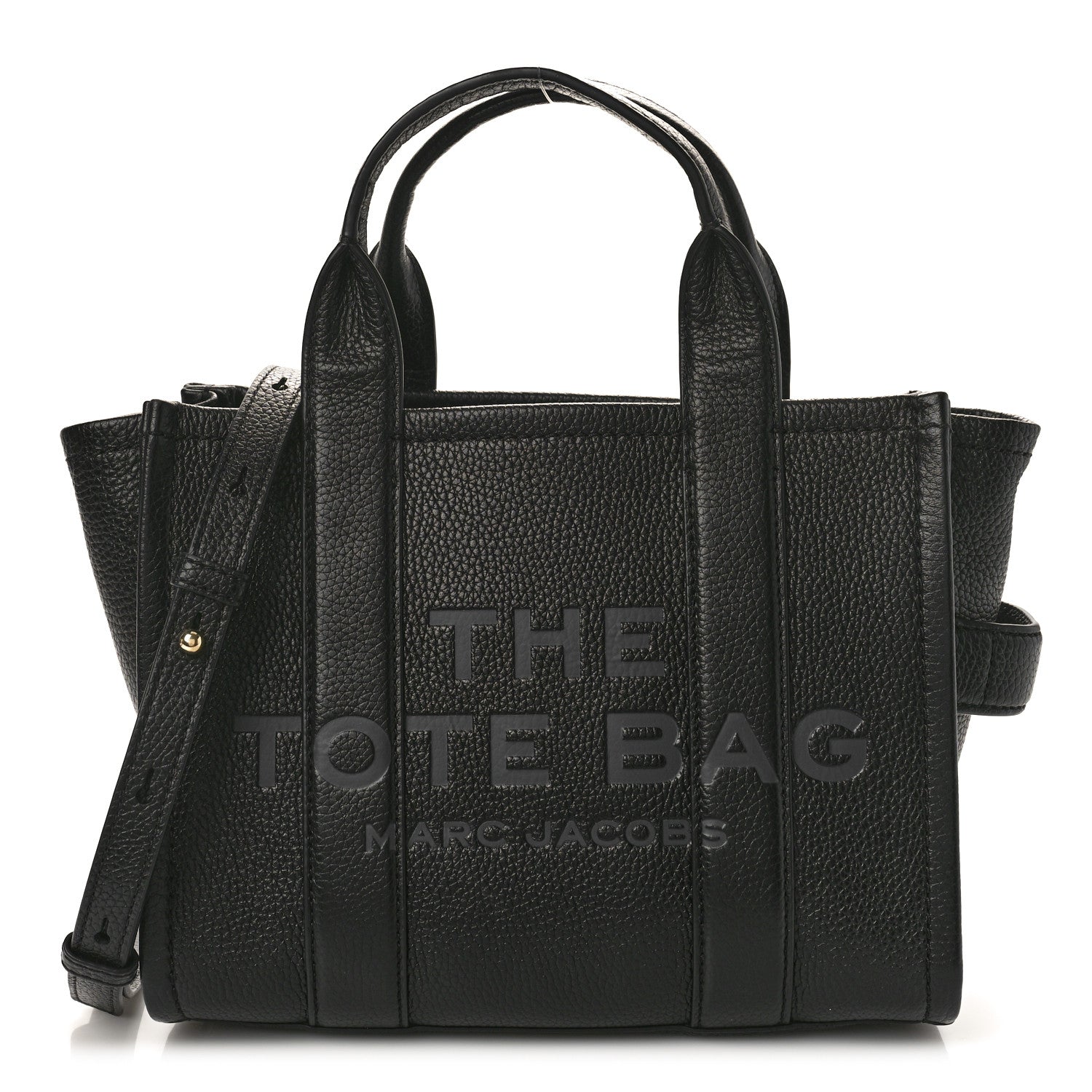 Marc Jacobs Grained Calfskin Small The Tote Bag Black 1 of 13