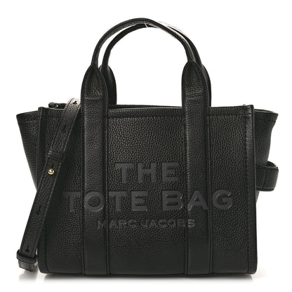 Marc Jacobs Grained Calfskin Small The Tote Bag Black 1 of 13