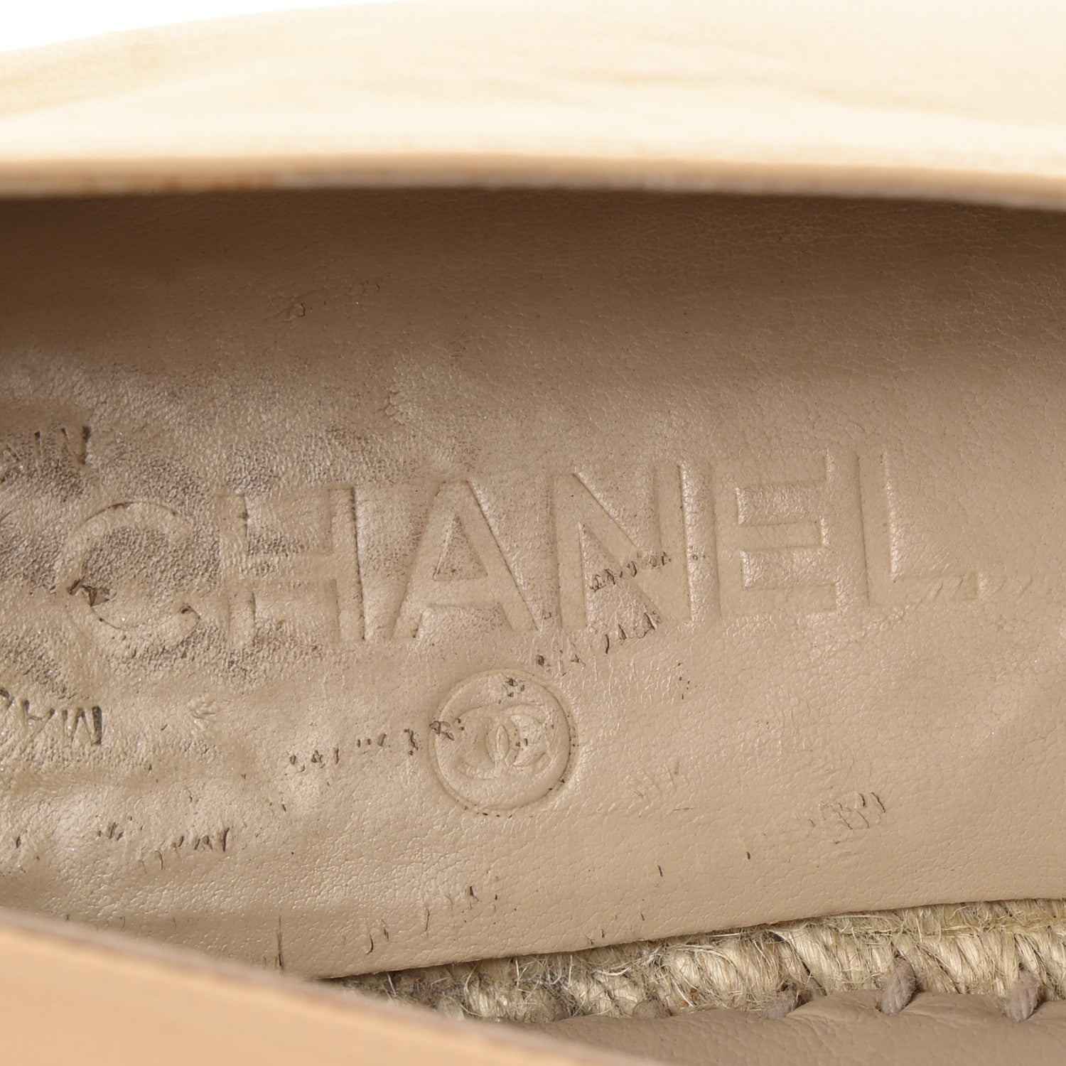 Chanel Lambskin CC Espadrilles 40 Beige Black 8 of 11