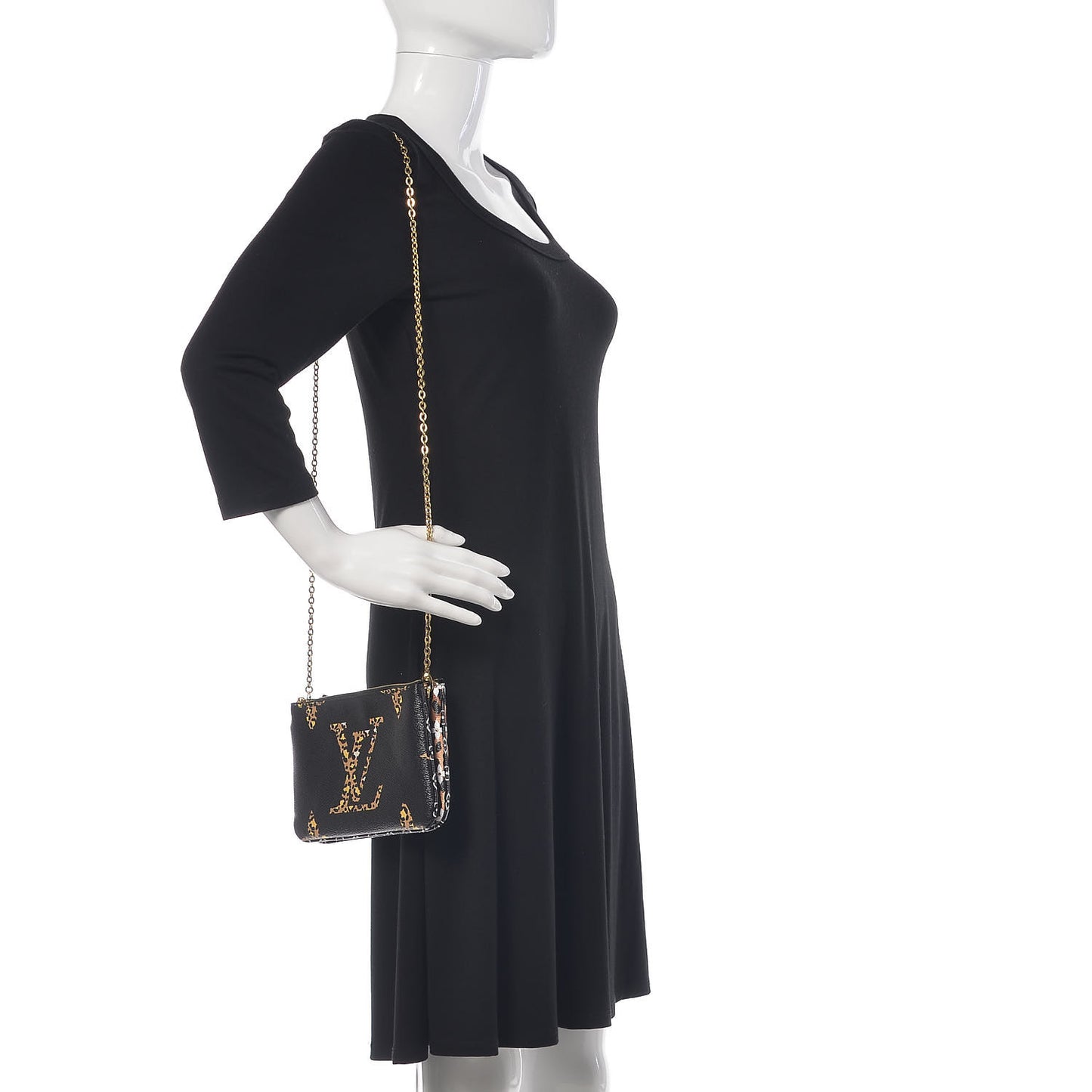 Monogram Giant Jungle Pochette Double Zip Black
