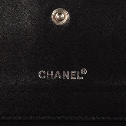 Chanel Patent Chocolate Bar Quilted Long Wallet Black 5 of 7