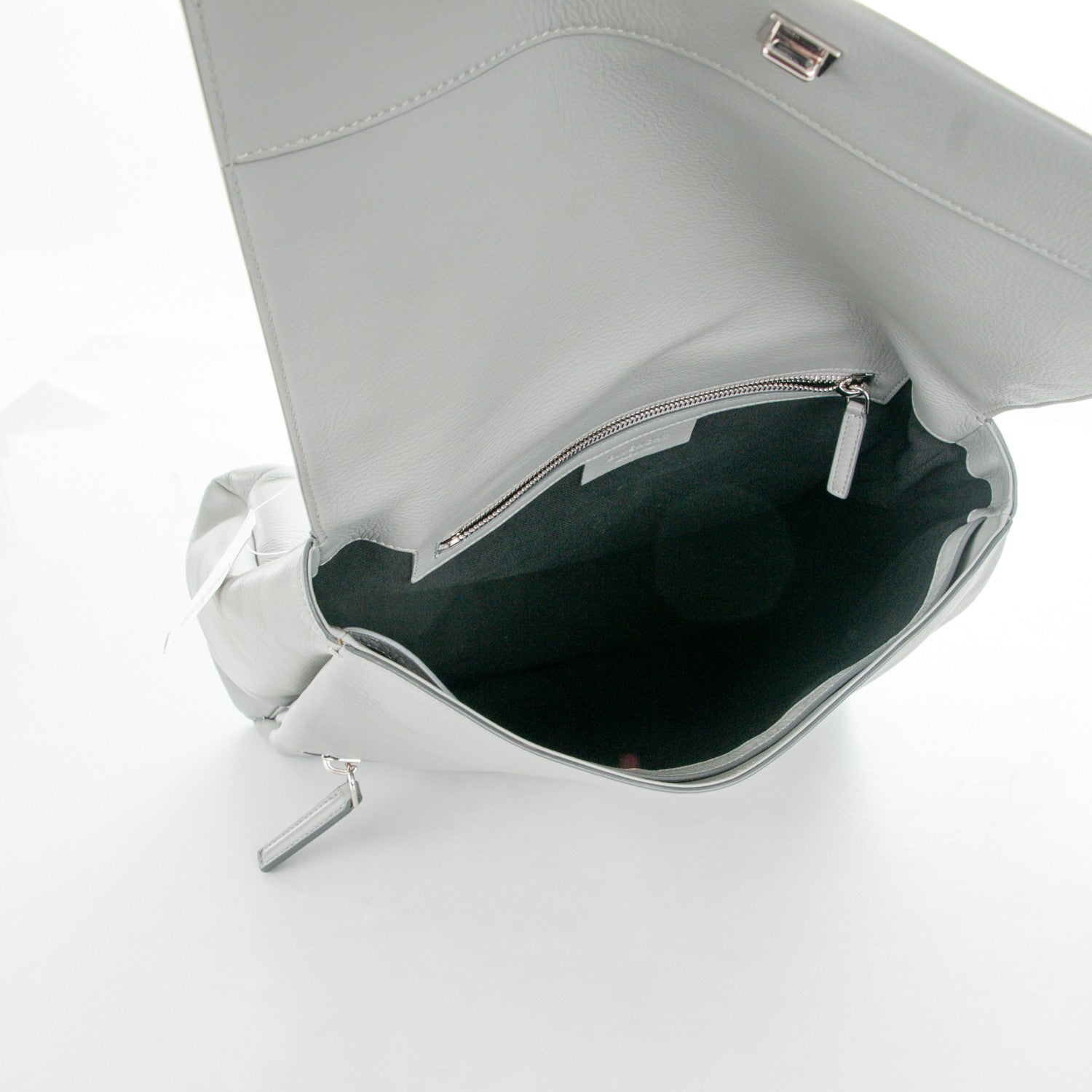 Givenchy Grained Calfskin Medium Pandora Pure Flap Bag Pearl Grey 5 of 7