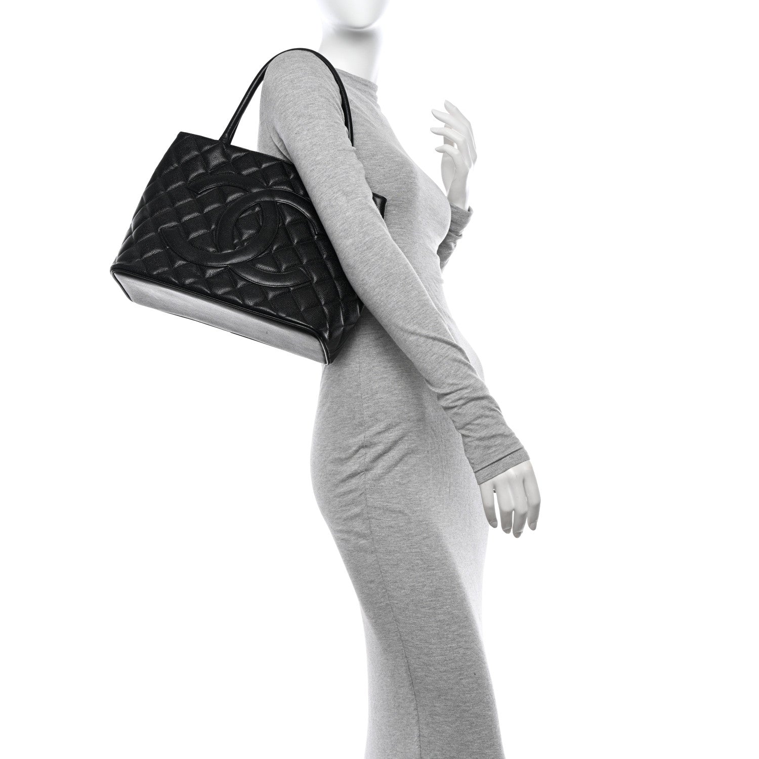 Chanel Caviar Quilted Medallion Tote Black 2 of 13