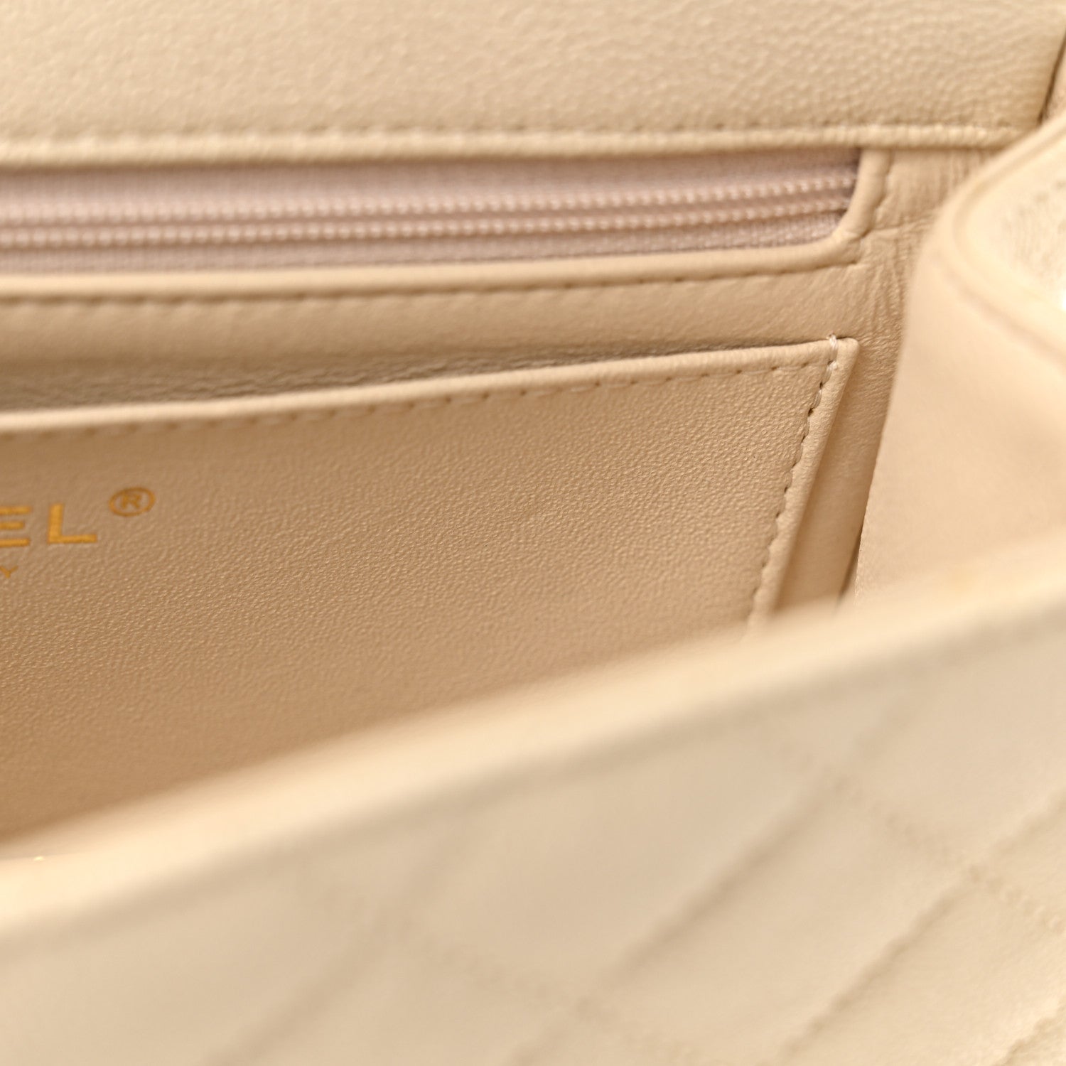 Chanel Caviar Quilted Mini Top Handle Rectangular Flap Beige 14 of 14