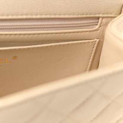 Chanel Caviar Quilted Mini Top Handle Rectangular Flap Beige 14 of 14