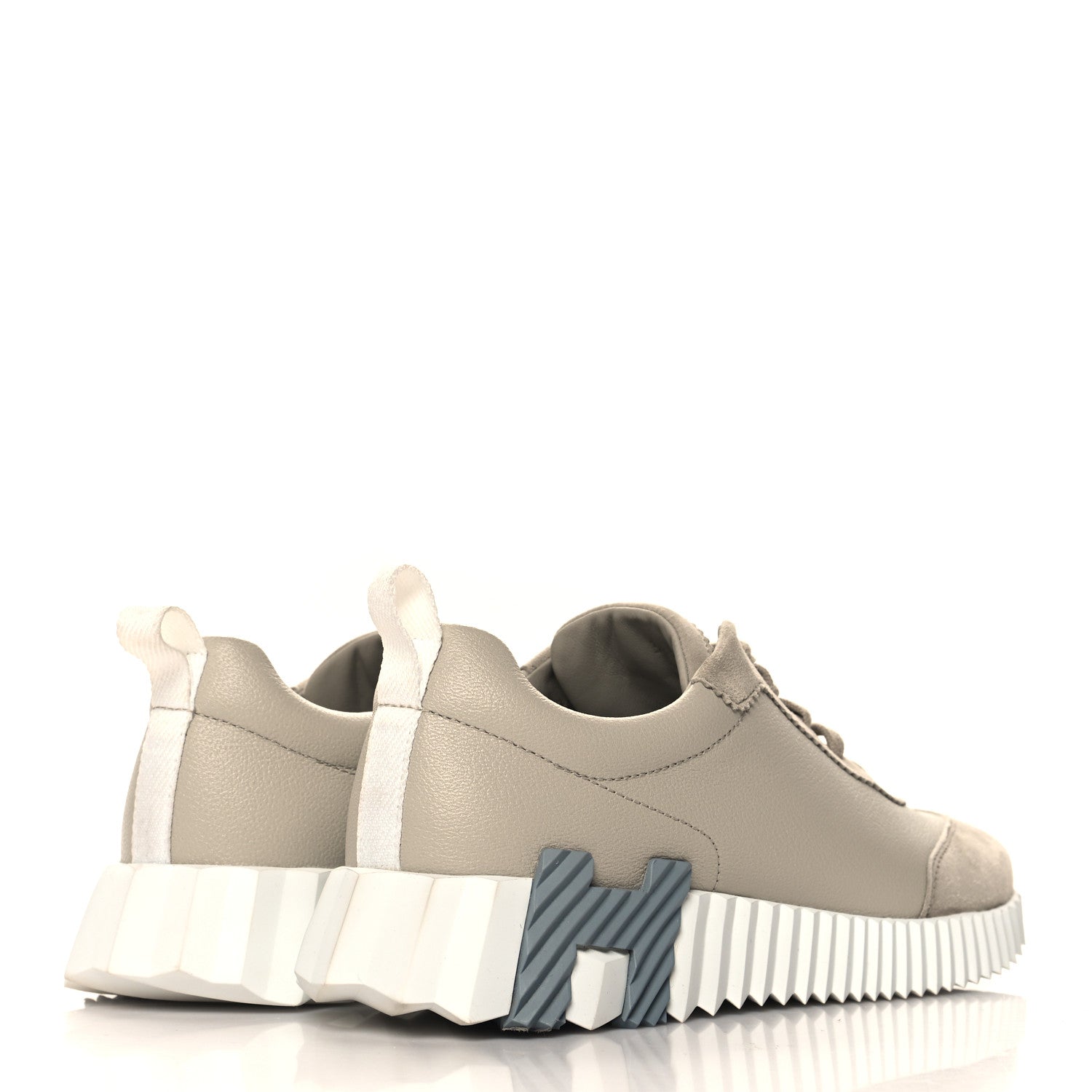 Hermes Sport Goatskin Suede Goatskin Womens Bouncing Sneakers 38.5 Beige Esquisse 5 of 9