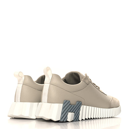 Hermes Sport Goatskin Suede Goatskin Womens Bouncing Sneakers 38.5 Beige Esquisse 5 of 9