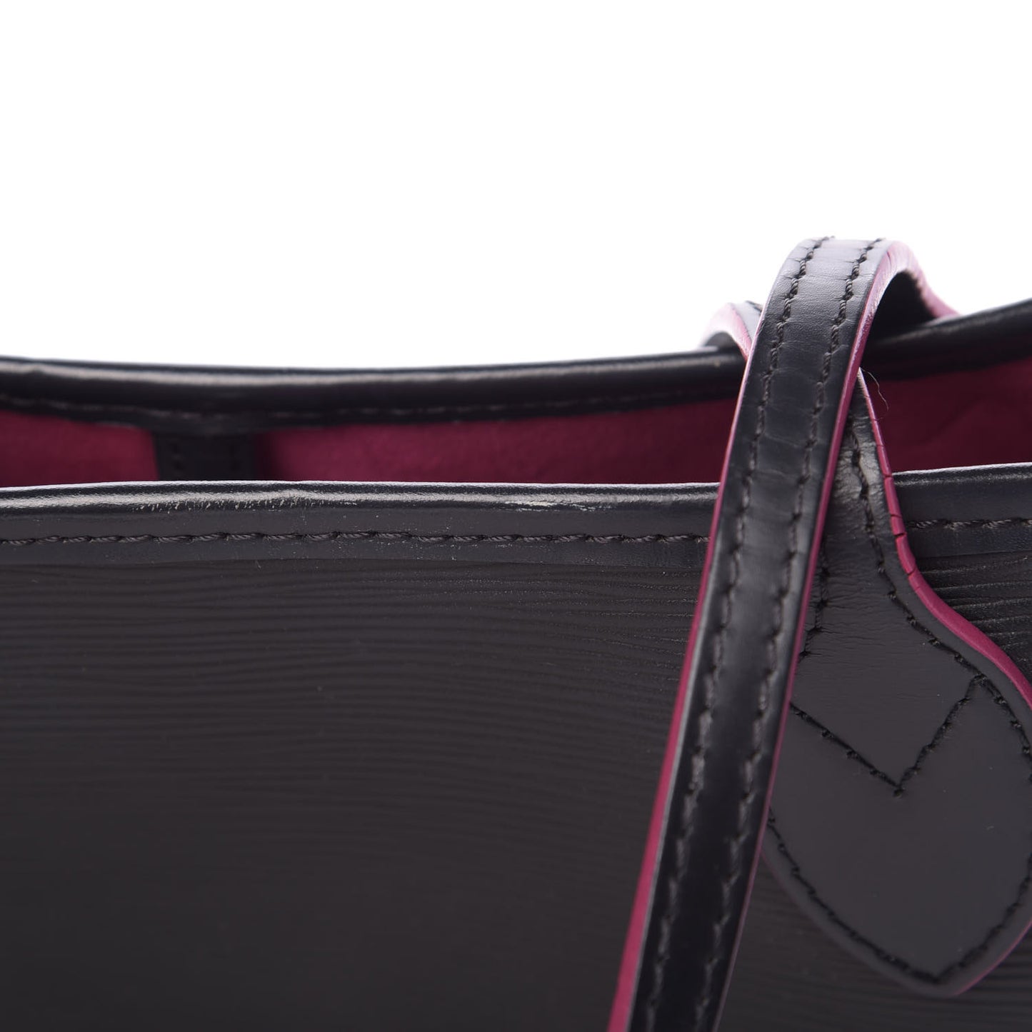 Epi Neverfull MM Black Hot Pink
