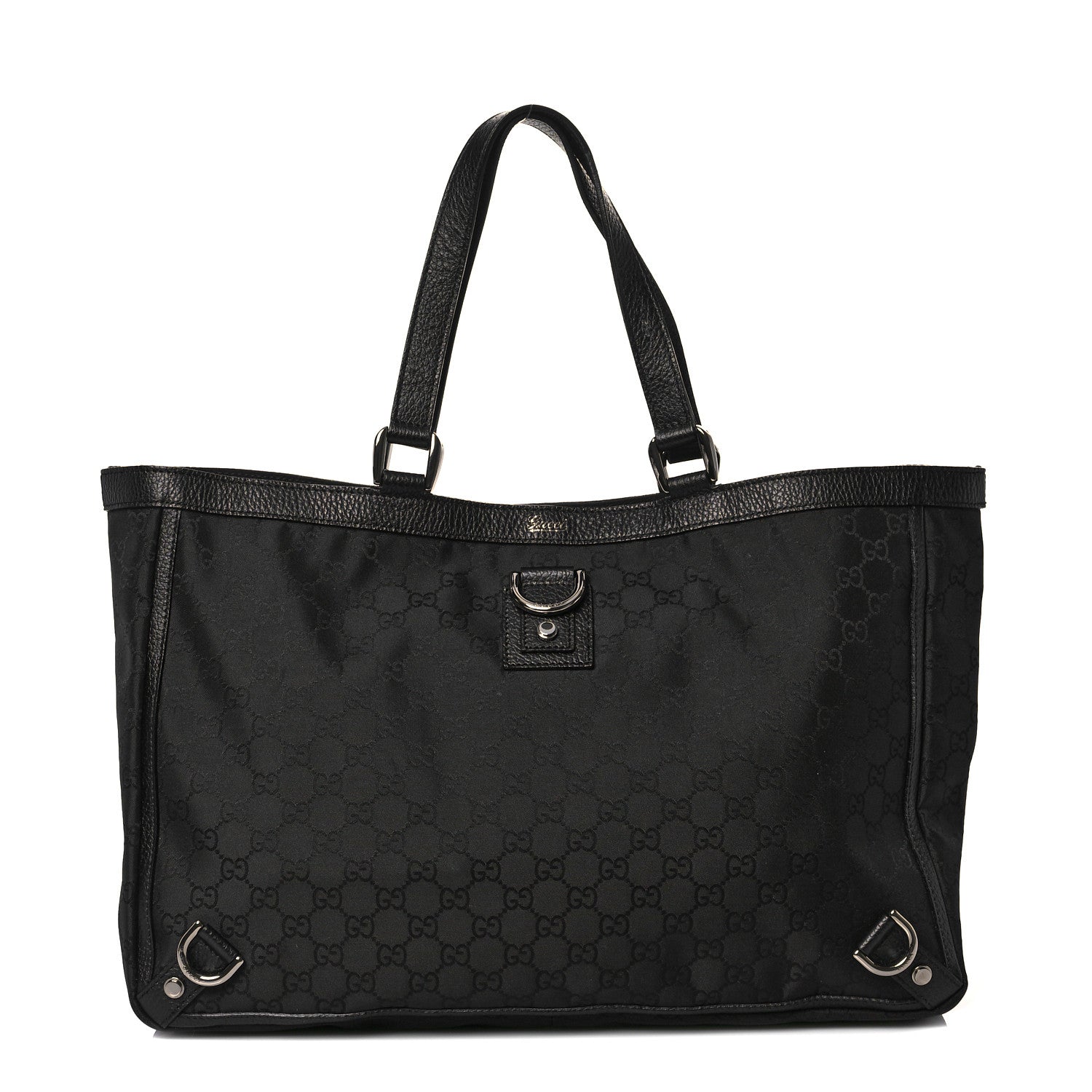 Gucci Nylon Monogram Large Abbey Tote Black 1 of 9