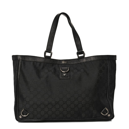 Gucci Nylon Monogram Large Abbey Tote Black 1 of 9