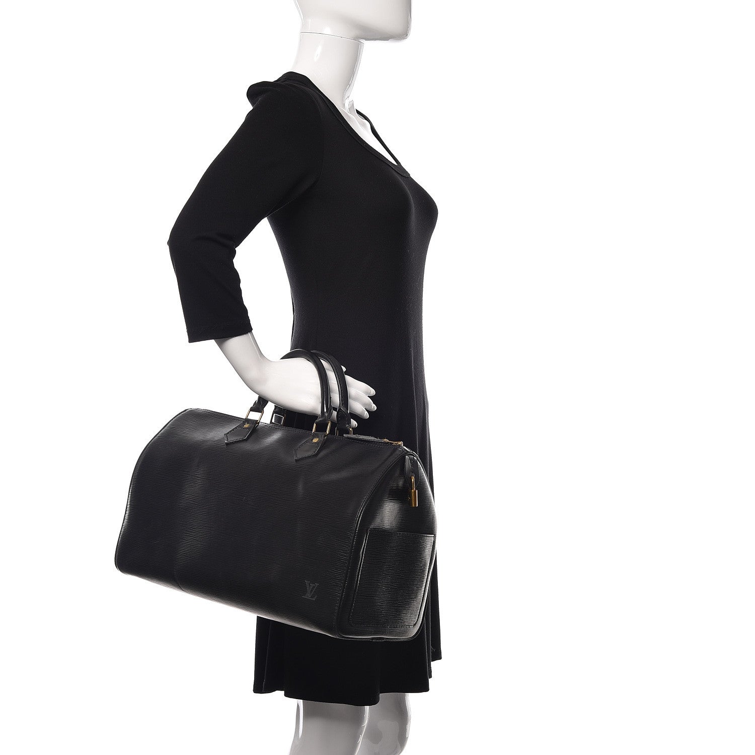 Louis Vuitton Epi Speedy 40 Black 2 of 18