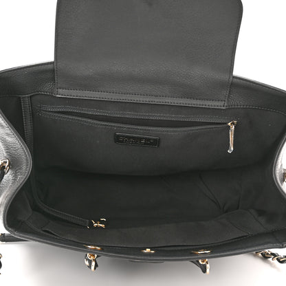 Chanel Bullskin Stitched Medium Shopping Bag Black 5 of 11