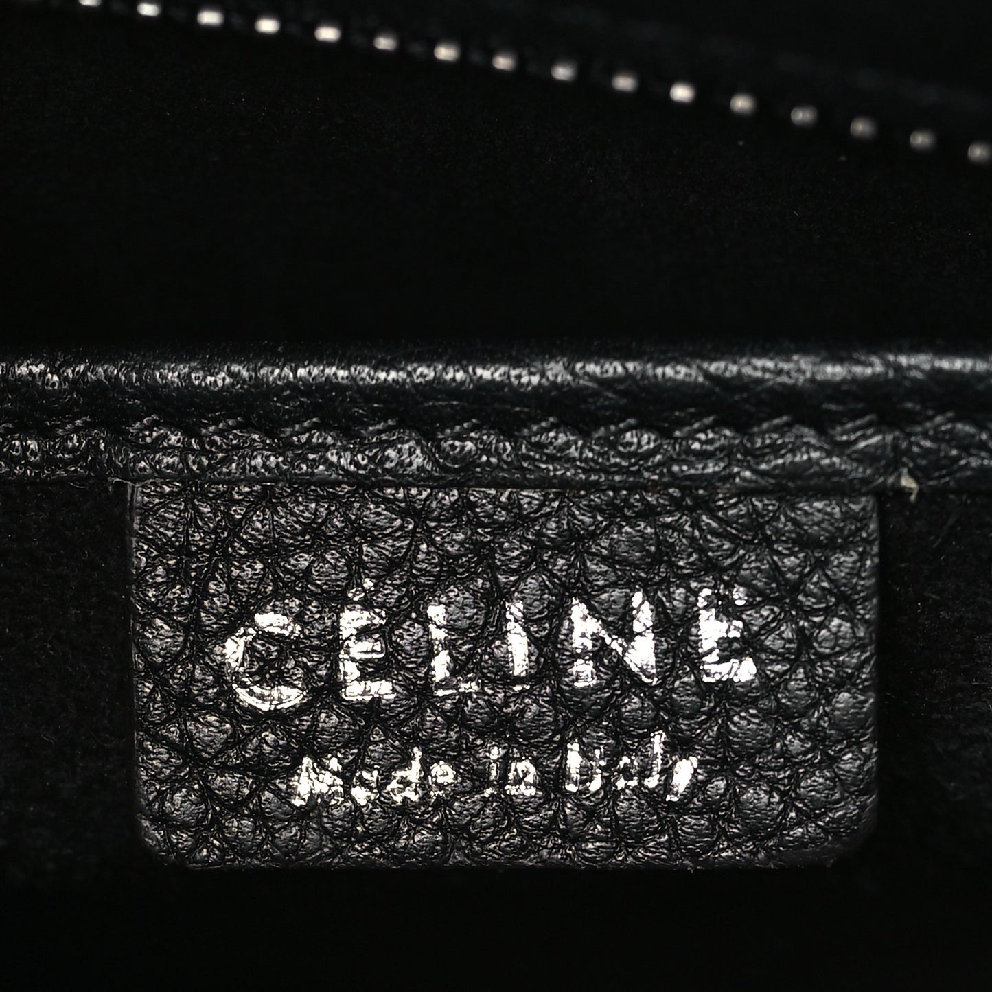 Drummed Calfskin Nano Luggage Black