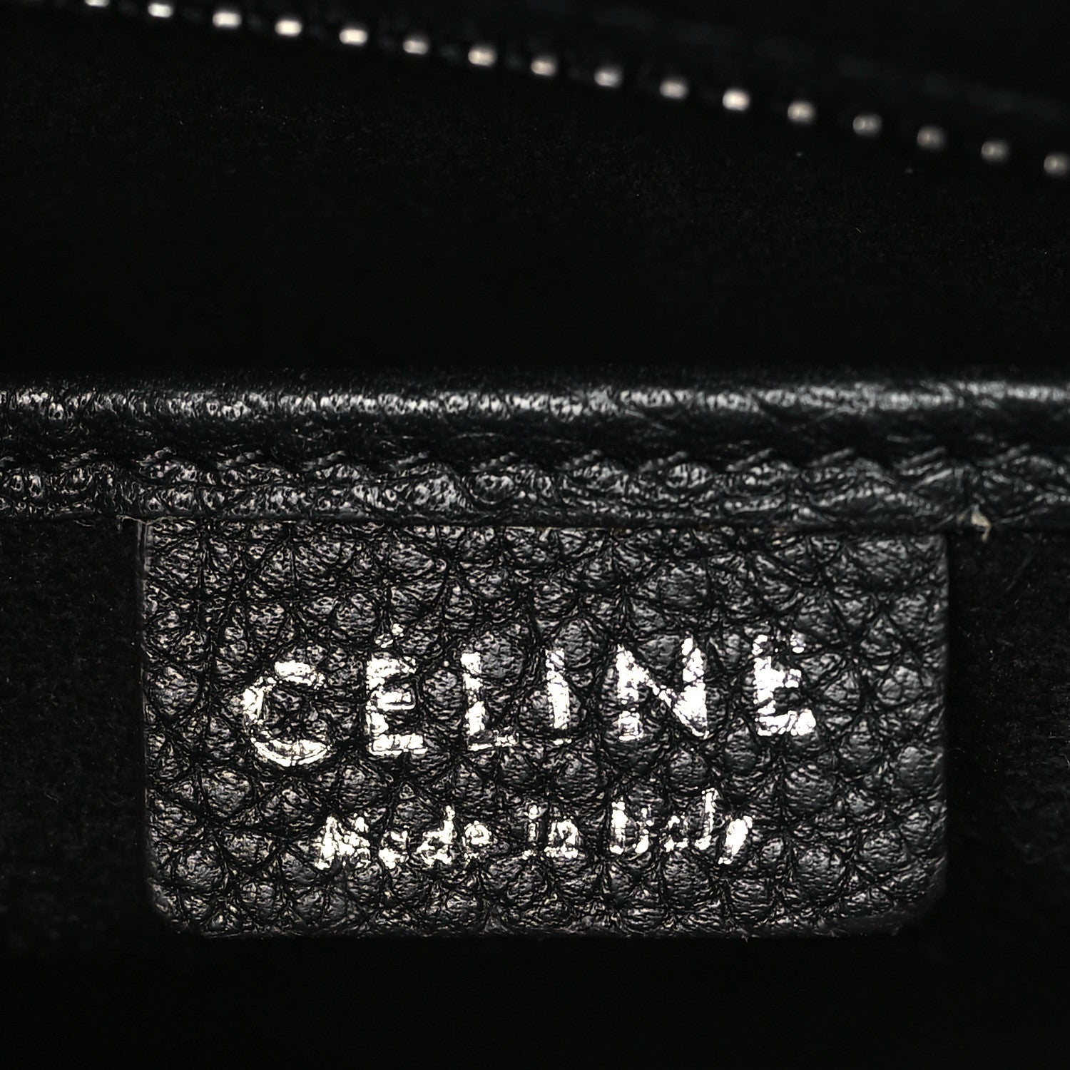 Celine Drummed Calfskin Nano Luggage Black 6 of 9