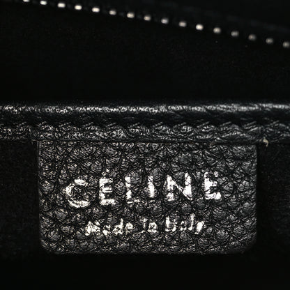 Celine Drummed Calfskin Nano Luggage Black 6 of 9