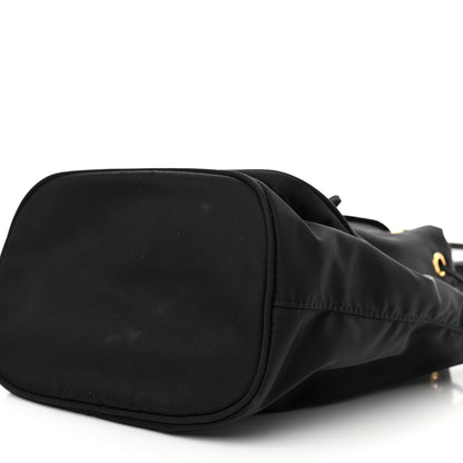 Prada Saffiano Tessuto Nylon Mini Bucket Crossbody Bag Black 11 of 12