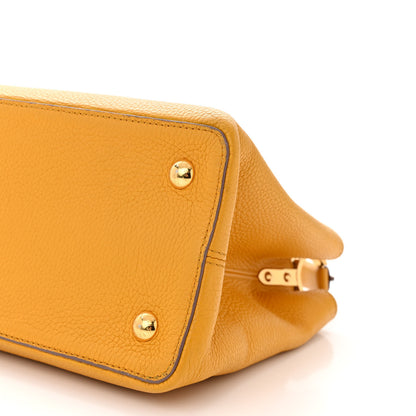 Louis Vuitton Taurillon Capucines MM Tournesol 9 of 9