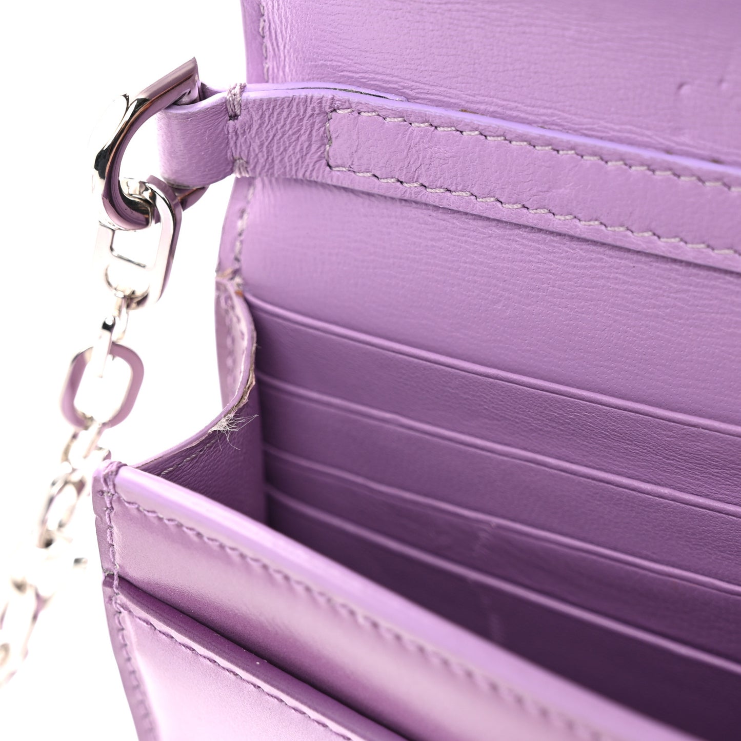 Box Calfskin Gradient Effect 4G Wallet on Chain Mauve