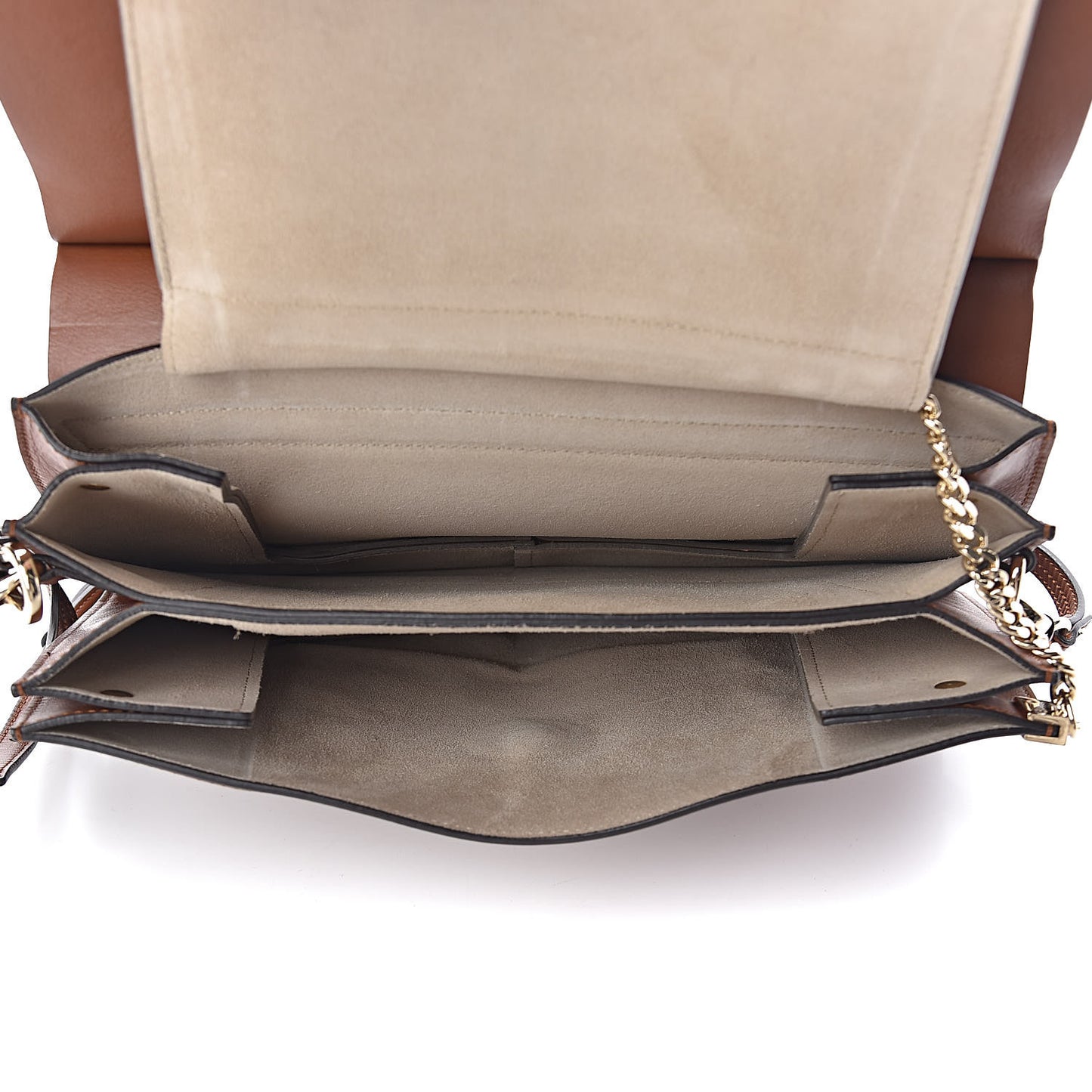 Suede Calfskin Medium Faye Shoulder Bag Tobacco