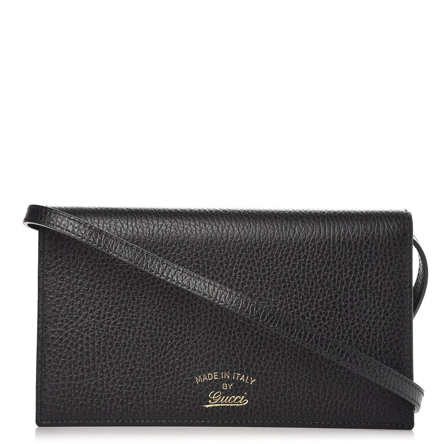 Dollar Calfskin Mini Swing Wallet Bag Black