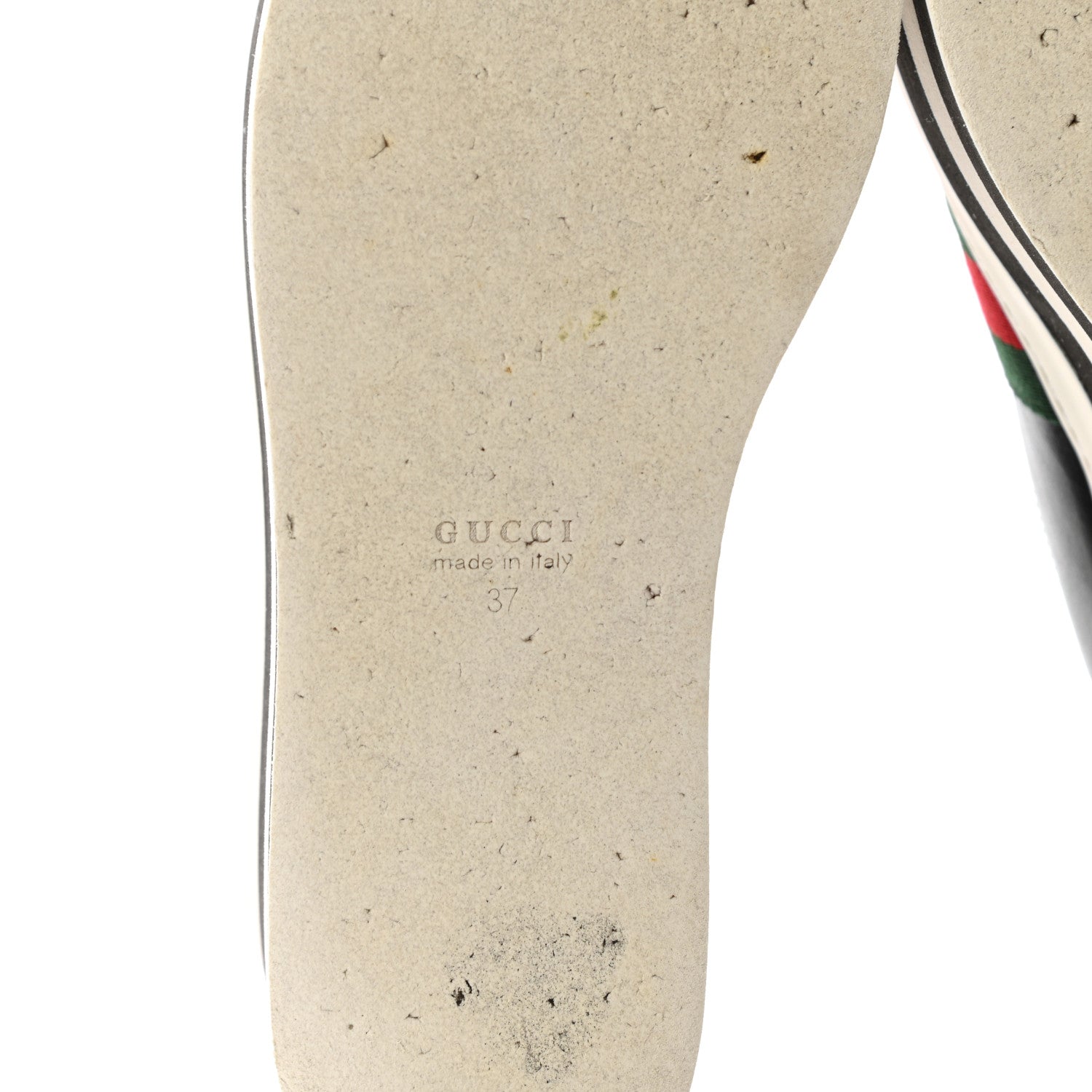 Gucci Malaga Kid Peggy Platform Sneakers 37 Black White 6 of 11