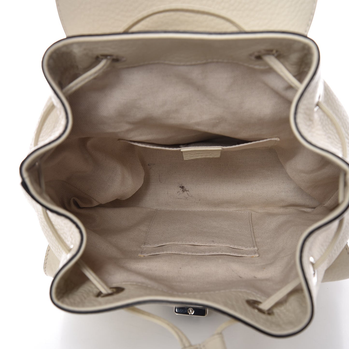 Cellarius Calfskin Medium Bamboo Backpack Mystic White