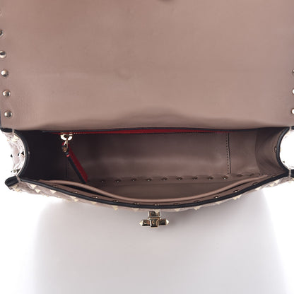 Valentino Garavani Lambskin Medium Rockstud Spike Shoulder Bag Poudre 5 of 7