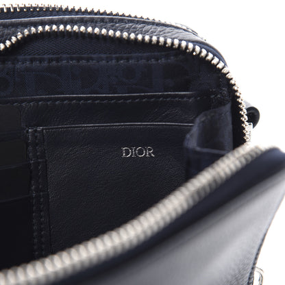 Christian Dior X AIR JORDAN Grained Calfskin Crossbody Blue 9 of 10
