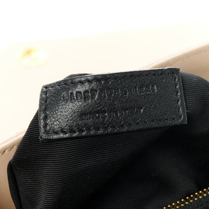 Saint Laurent Calfskin Y Quilted Monogram Medium Loulou Chain Satchel Dark Beige 8 of 12