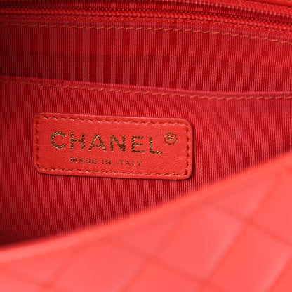 Chanel Patent Calfskin Quilted Valentine Charms Medium Single Flap Red 6 of 19