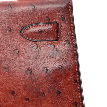 Hermes Ostrich Kelly Sellier 28 Rouge H 16 of 16