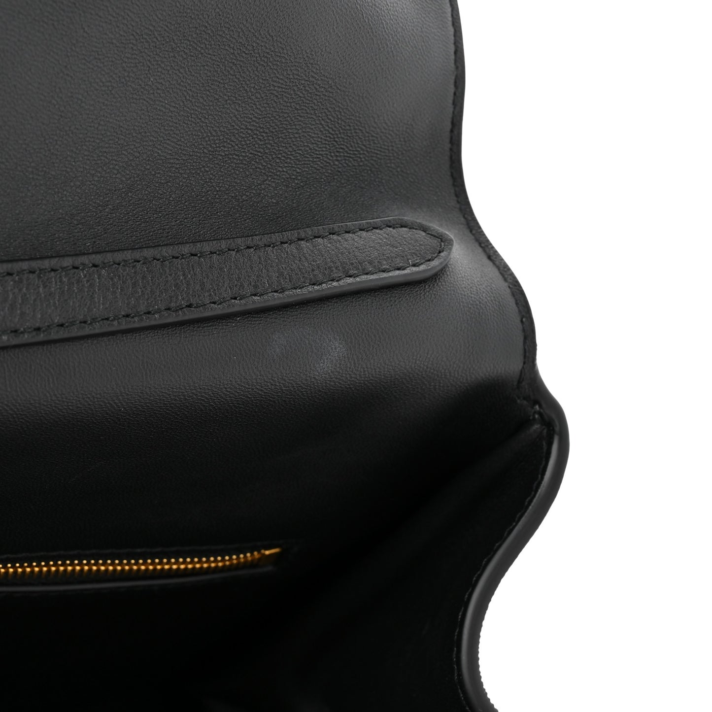 Natural Smooth Calfskin Medium Rodeo Top Handle Handbag Black
