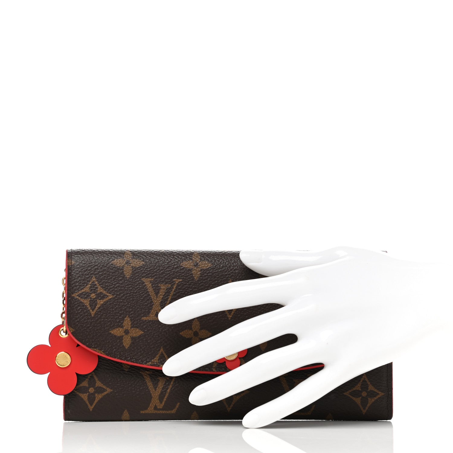 Louis Vuitton Monogram Bloom Flower Emilie Wallet Coquelicot 2 of 9